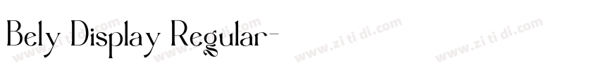 Bely Display Regular字体转换